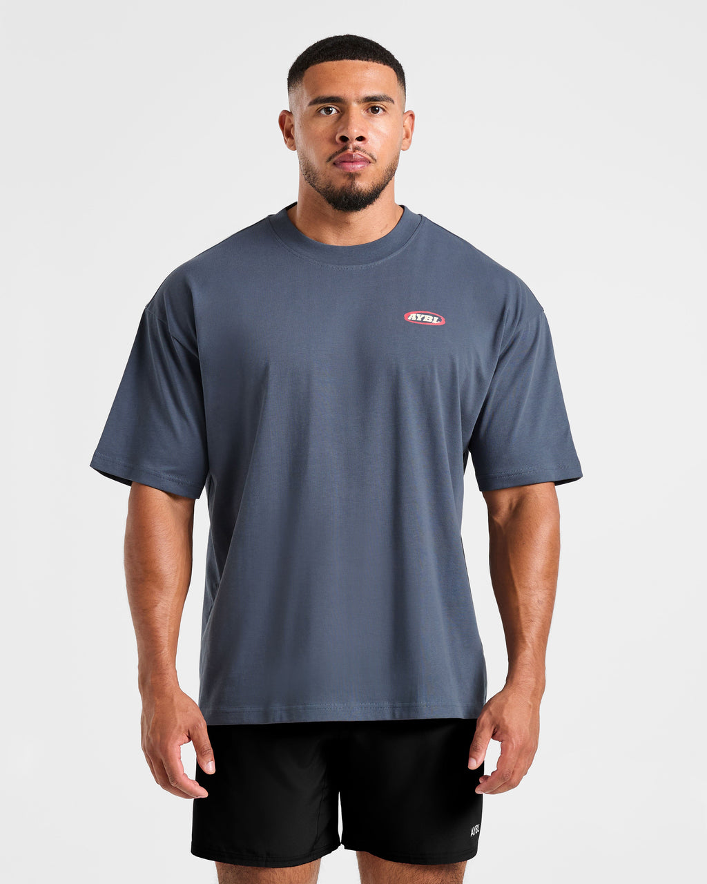 Athletics Script Oversized T Shirt - Vintage Blue