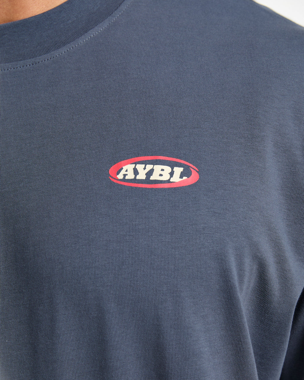 Athletics Script Oversized T Shirt - Vintage Blue