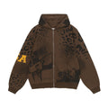 Vale Forever Brown Leopard Archive Zip-Up Hoodie
