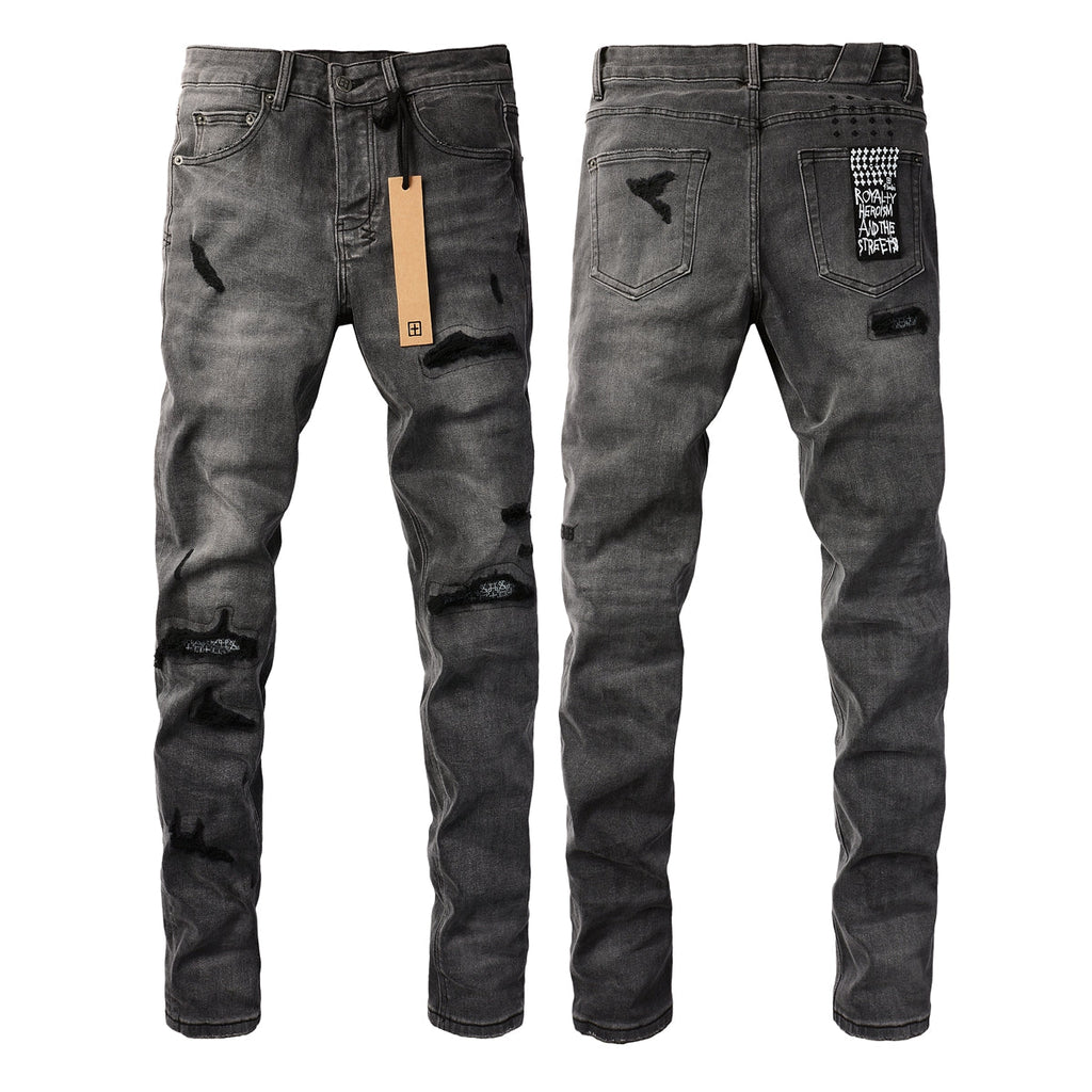 Essential Black Denim Jeans with Logo Patch 3010