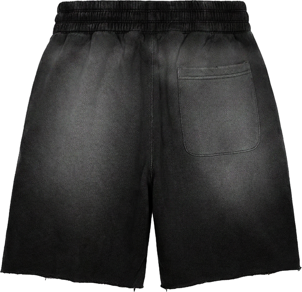 GLAZA GOD Heavyweight French Terry Shorts – BLACK Wash