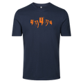 NAVY TEE FIVE Y LOGO NEON ORANGE
