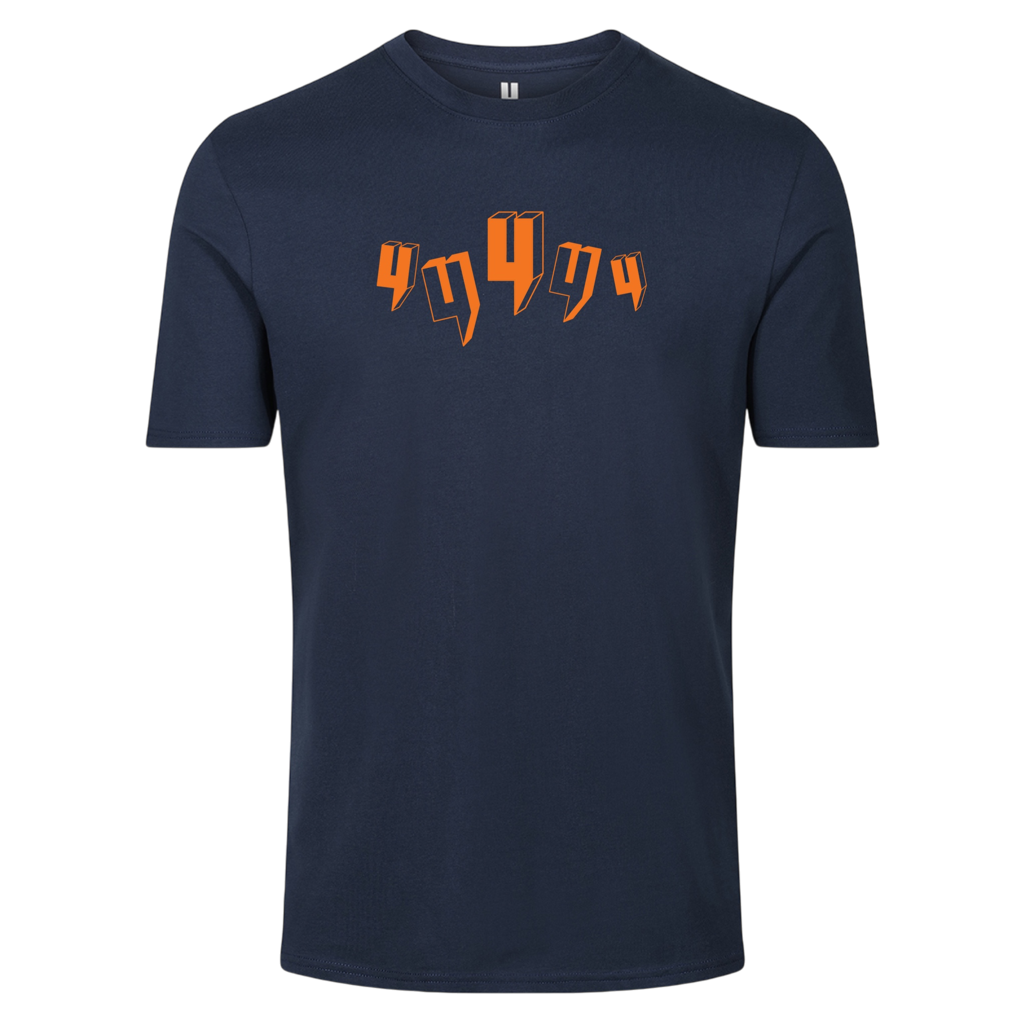 NAVY TEE FIVE Y LOGO NEON ORANGE