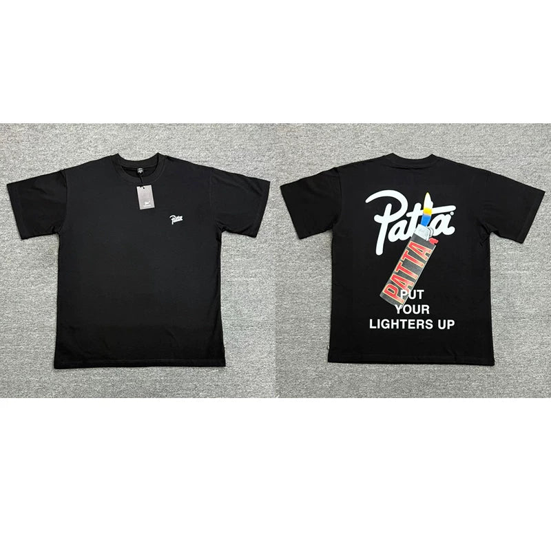 Patta Paint Tube Logo Graphic Black Short Sleeve T-Shirt Unisex