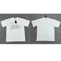 Patta Grey Script Logo White Short Sleeve T-shirt Unisex