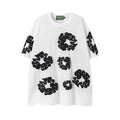 Denim Tears Cotton Wreath Graphic T-Shirt - White / Black / Oversized Streetwear