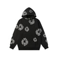 Denim Tears Cotton Wreath Graphic Hoodie - Black / Grey Stealth Edition