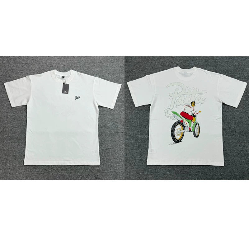 Patta Bicycle Rider Graphic White Short Sleeve T-Shirt Unisex