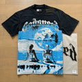 Godspeed Planet Earth and Cyborg Graphic Tee Cotton Acid Washed Shirt