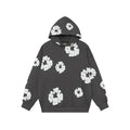 Denim Tears Cotton Wreath Graphic Hoodie - Charcoal Grey / Relaxed Streetwear Fit