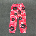 "Denim Tears" Pink Camo Floral Pattern Oversized Sweatpants