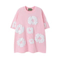 Denim Tears Cotton Wreath Graphic T-Shirt - Pink / Oversized US Streetwear