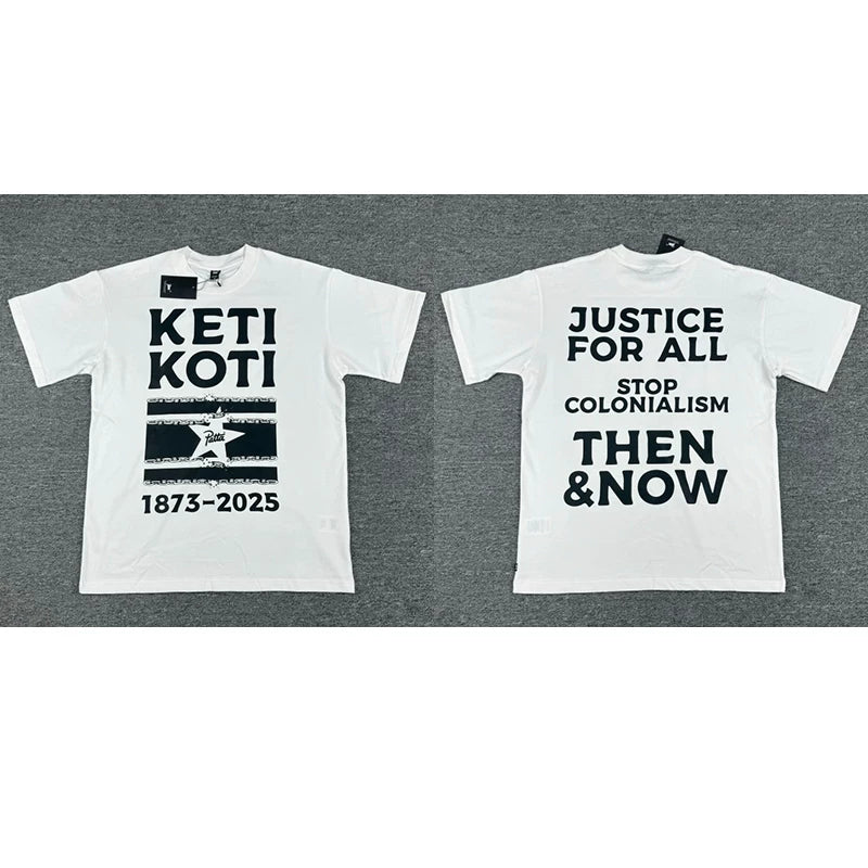 Patta Keti Koti Justice For All White Short Sleeve T-Shirt Unisex