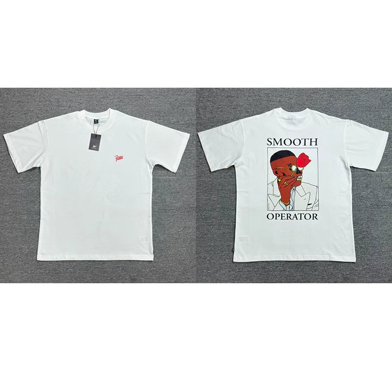 Patta Smooth Portrait Character Graphic White Short Sleeve T-Shirt Unisex