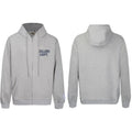 Gallery Dept Heather Grey Navy Blue Logo Full Zip Up Hoodie