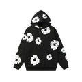 Denim Tears Cotton Wreath Graphic Hoodie - Black / Relaxed Streetwear Fit