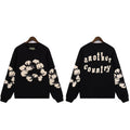 "Denim Tears" Another Country Cotton Wreath Oversized Black Sweatshirt