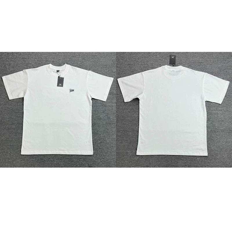 Patta Minimal Logo White Short Sleeve T-Shirt Unisex