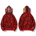 BAPE Style Camo Tiger Full-Zip Hoodie - Red