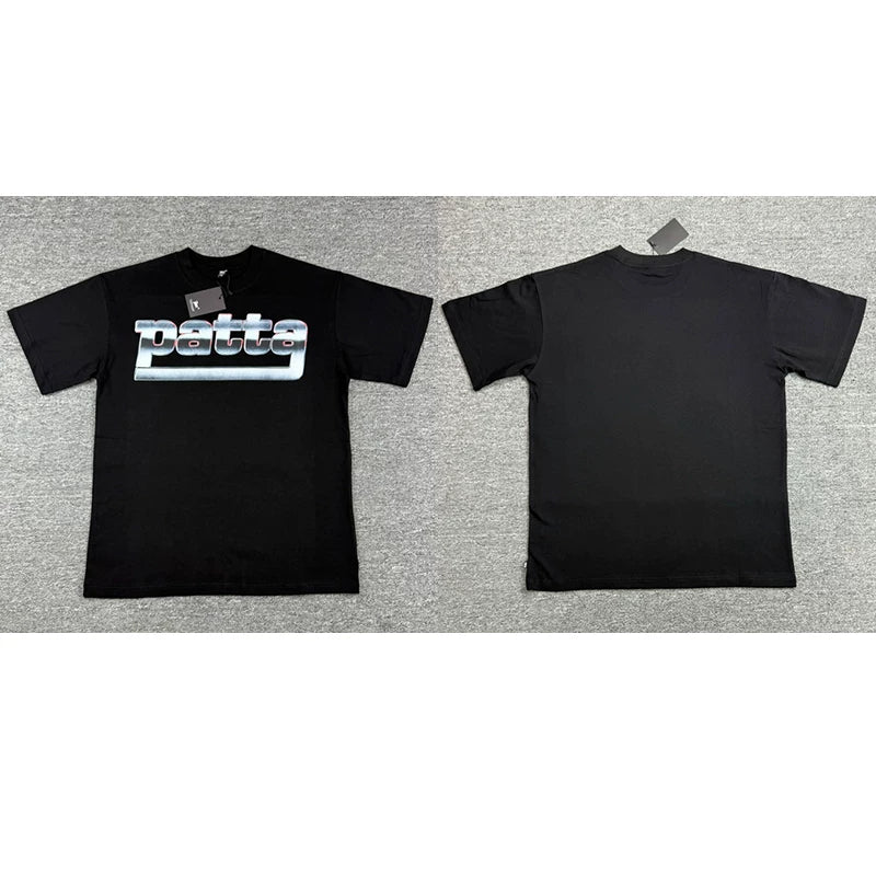 Patta Classic Text Logo Black Short Sleeve T-Shirt Unisex