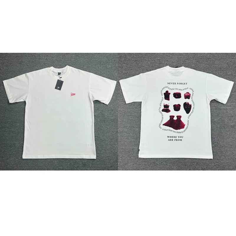 Patta Smooth Shape Graphic White Short Sleeve T-Shirt Unisex