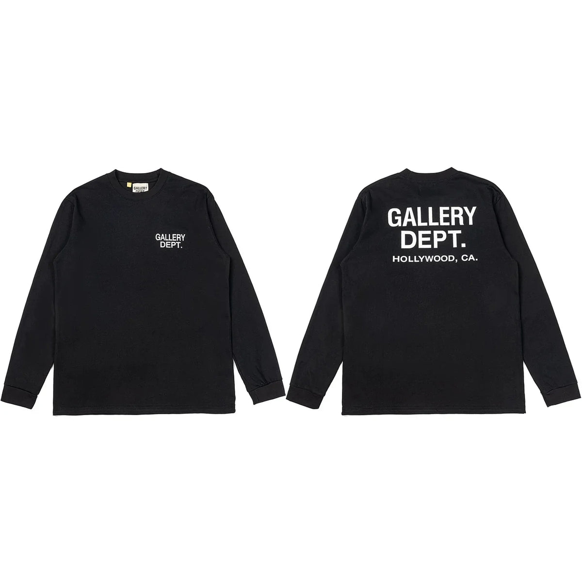Gallery Dept. Hollywood Logo Long Sleeve T-Shirt - Black