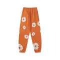 Denim Tears Cotton Wreath Graphic Sweatpants - Orange / Relaxed Streetwear Fit