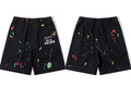 Gallery Dept. Paint Splatter French Terry Shorts - Black