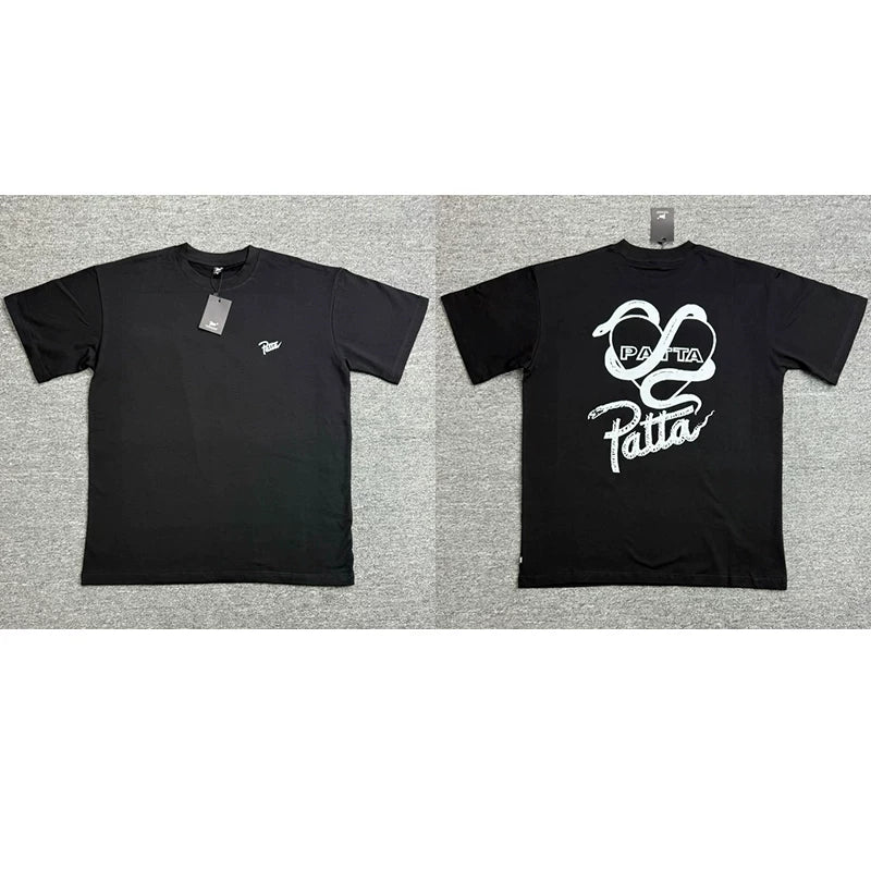 Patta Peace Sign Logo Black Short Sleeve T-Shirt Unisex