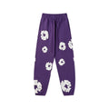 Denim Tears Cotton Wreath Graphic Sweatpants - Purple
