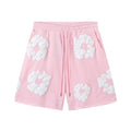 Denim Tears Cotton Wreath Graphic Shorts - Pink / Relaxed Streetwear Fit