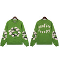 "Denim Tears" Another Country Cotton Wreath Oversized Green Sweatshirt