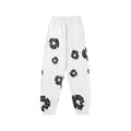 "Denim Tears" White & Black Floral Pattern Oversized Sweatpants