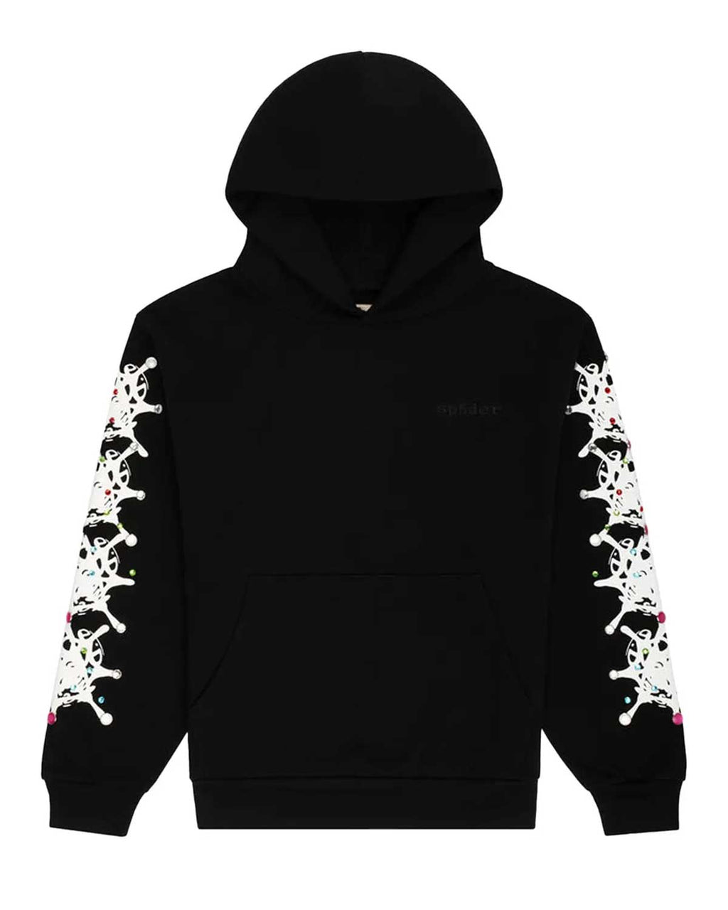 Sp5der Stone Hoodie Black
