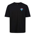 BLACK RELAXED FIT TEE MIAMI CIRCLE LOGO