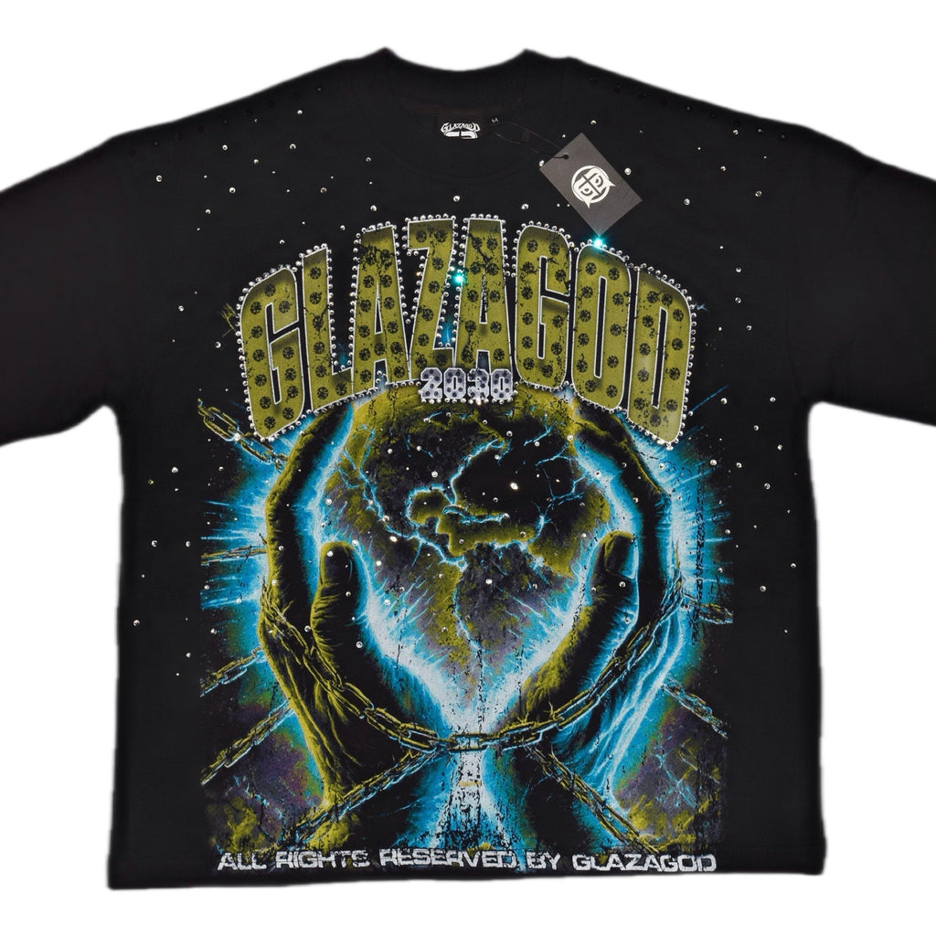 GLAZA GOD Nuclear - T-Shirt Oversized-GREEN