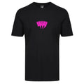 BLACK TEE NEON PINK YYY OUTLINE