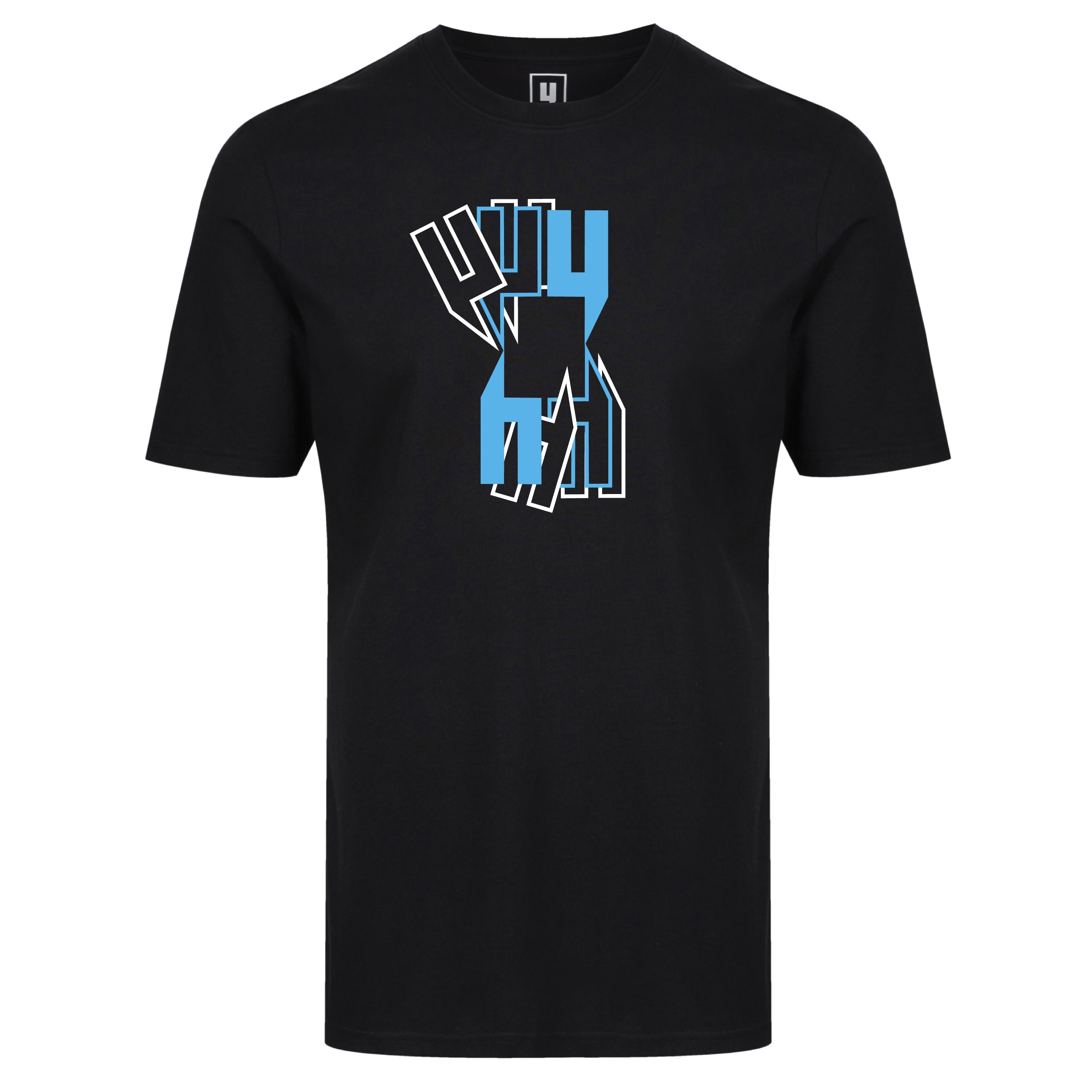 EIGHT SQUARED Y LOGO TEE BLACK BABY BLUE